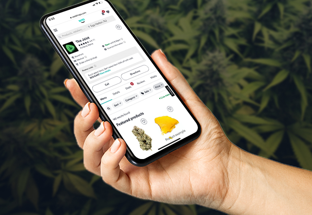 the-joint-weedmaps-store-on-mobile-phone